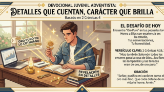 Miércoles 22 de abril del 2026 | Devoción Matutina para Jóvenes 2026 | Detalles que cuentan, un carácter que brilla