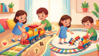 Domingo 4 de octubre del 2026 | Devoción Matutina para Niños Pequeños 2026 | Mantén tu trencito en las vías